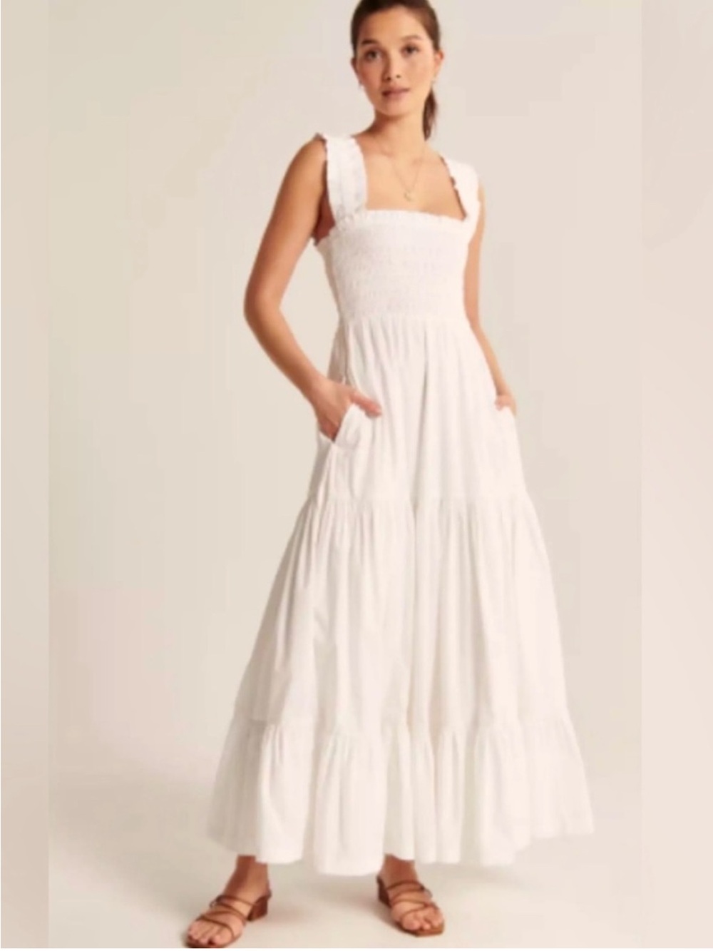 Abercrombie and Fitch Sydney 100% Cotton Maxi Dress White XL